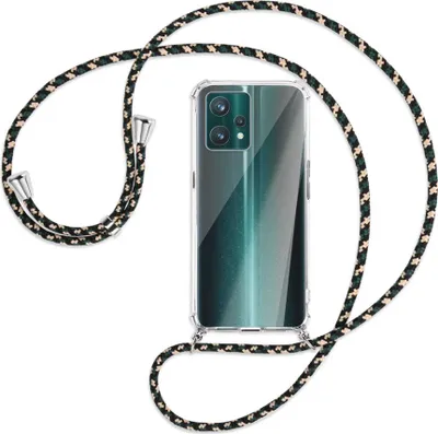 Produktbild von Handykette Backcover-Schutzhülle mit Band (Metall silberfarben) für Realme 9 Pro Plus 5G - camouflage
