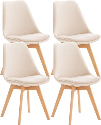 Produktbild von 4er Set Stuhl Linares Samt beige