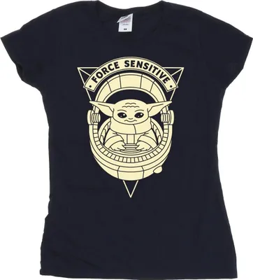 Produktbild von Star Wars - "The Mandalorian Force Sensitive" T-Shirt für Damen BI43407 (XL) (Marineblau)