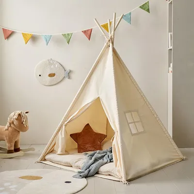 Produktbild von Petite Amélie Tipi Spielzelt H120 cm - Off-White