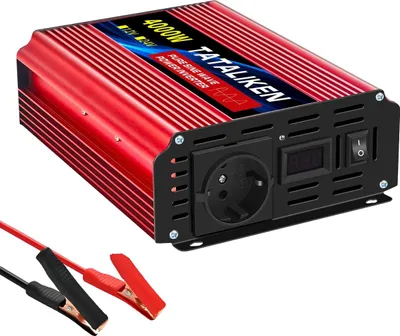 Produktbild von Wechselrichter, DC 12V auf AC 220V, Europastecker, 12V4000W220V-LED