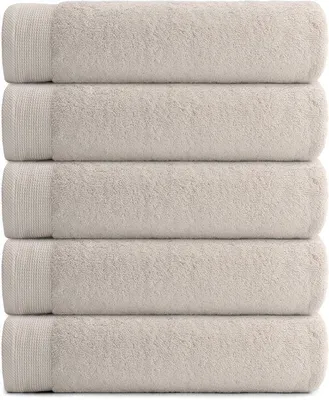 Obrázok produktu pre Uniqoos® RELAKZ Sada ručníkov – 7-dielna – 50 x 100 cm, bavlna, 700 GSM, farba: béžová, luxusne jemná a vysoko savá