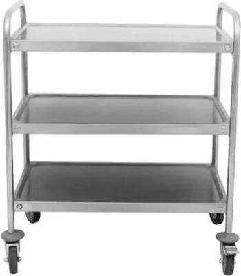 Produktbild von Skyrainbow Servierwagen Aus Edelstahl - 3 Ebenen - 800 X 500 X 940 Mm
