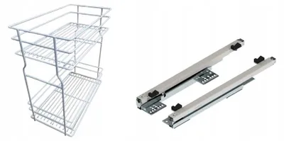 Produktbild von Rejs Cargo-Korb für 30cm Unterschrank 2-stöckig Weiß