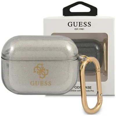Produktbild von Guess GUAPUCG4GK AirPods Pro Hülle Schwarz/Schwarz Glitzer Kollektion