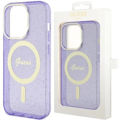 Produktbild von Guess GUHMN61HCMCGU iPhone 11 / Xr 6,1" lila/lila Hardcase Glitter Gold MagSafe Handyhülle