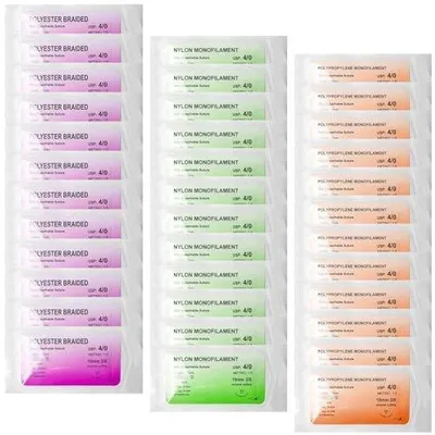 Zdjęcie produktu dla Nici do szycia zestaw 36 sztuk nylon polipropylen poliester