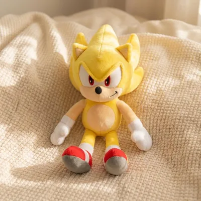 Produktbild von Super Sonic Plüschtier 30 cm – Kuschelfigur Sonic, Tails, Knuckles, Shadow & Amy – Geschenk für Kinder & Fans