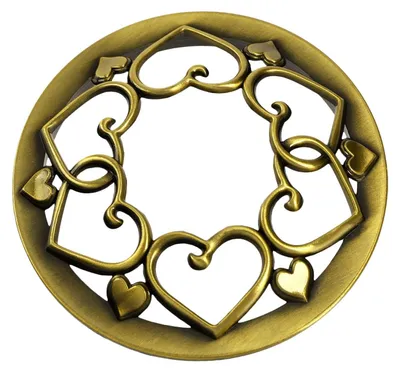 Productafbeelding van Kaarsen Toppers Deksels - Antiek Hart Patroon - Groen Brons - Kaarsen Accessoires - Uniek ontwerp voor romantische sfeer