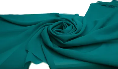 Produktbild von Glatter Chiffon, Voile-Stoff, Türkis, 50 x 150 cm