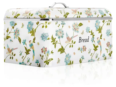 Produktbild von Laura Ashley Brotkasten – Großer Aufbewahrungsbehälter aus Edelstahl