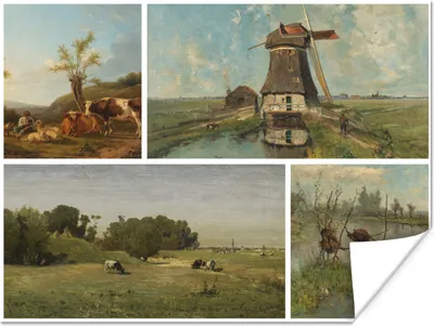 Produktbild von MuchoWow® Poster Collage - Niederlande - Kunst 160x120 cm - Foto Plakat