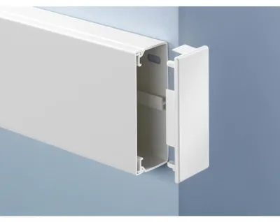 Produktbild von GGK Leitungsführungskanal Endstück, 40x90mm, IP30, alpinweiß, 1 Stk.