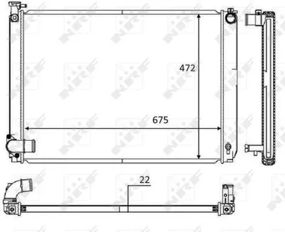 Imagen del producto de Radiador de agua, radiador del motor, para LEXUS RX (MHU3, GSU3, MCU3)