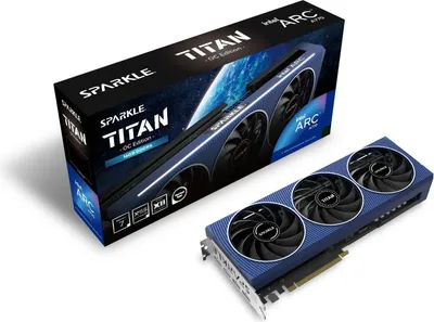 Zdjęcie produktu dla Sparkle Technology Intel Arc A770 TITAN OC Edition, Arc A770, 16 GB, GDDR6, 256 bit, 7680 x 4320 px, PCI Express 4.0