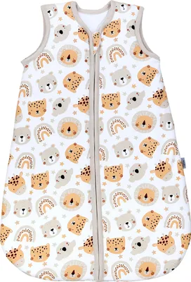 Produktbild von TupTam Schlafsack Baby – Wärmender Ganzjahresschlafsack 2.5 TOG, , Ärmellos, Farbe: Tiere/Regenbogen, Größe: 92-98