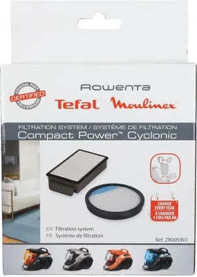 Produktbild von Rowenta SEB ZR-005901 SET Abluftfilter Filterkassette Filter ZR903501 + Rundfilter RS-RT900574 Compact Power Cyclonic Staubsauger auch Tefal Moulinex Nordica