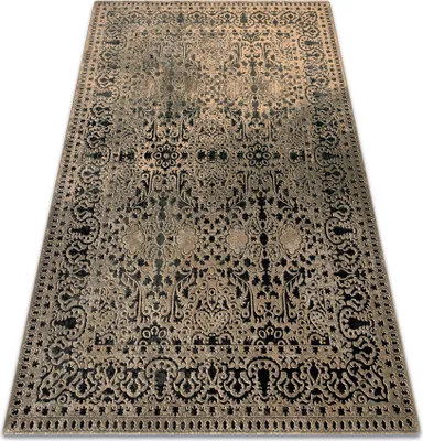 Produktbild von Wollteppich SUPERIOR Perona Frame, Ornament, orientalisch – iron, grün Grün 200x300 cm