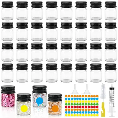36 Reagenzgläser 15 ml mit Alu-Schraubverschluss, Glasfläschchen