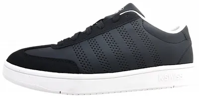 Image de K-Swiss Court Opben T-Toe Herrenschuhe Schnürschuhe sportlicher Schnürer Schwarz Freizeit