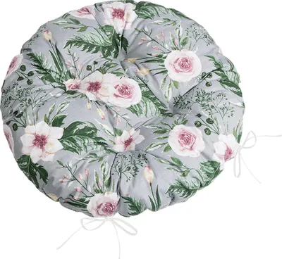 Produktbild von Sitzkissen Adele rund gesteppt - Durchmesser 40 cm - Pink,Grey,Green