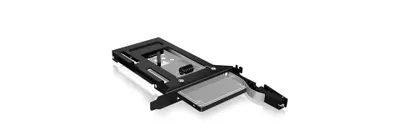 Produktbild von ICY BOX IB-2207StS, Montage Rahmen für 2.5'' SSD & SATA HDD in ein PCI Slot, SATA Host, 8,89 cm (3.5"), Speicherlaufwerkbehälter, Schwarz, 2.5", SATA, SATA II, SATA III, Aluminium, Metall