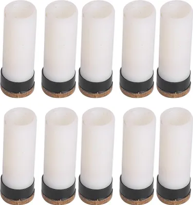 Image de 10 pointes pour queue de billard, 10 mm, en plastique et cuir, souples, pièces de rechange pour billard américain et snooker – accessoires de réparation durables