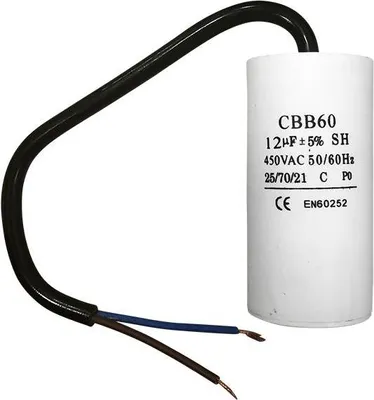 Immagine prodotto di Kondensator Anlaufkondensator Motorkondensator Arbeitskondensator 450V AC 12µF (CBB60-C)