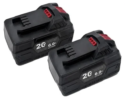 Productafbeelding van Accu voor elektrisch gereedschap, 6000 mAh capaciteit, oplaadbare lithium-ion accu, 6.0-2 stuks