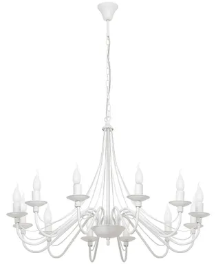 Zdjęcie produktu dla Żyrandol Róża biały 12xE14x40W metal wym:108x85x85cm IP20 Aldex