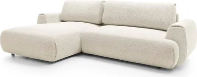 Imagen del producto de FURNLUX: Sofá de esquina, color crema blanco y , 270 cm / Color principal: Beige / Dimensiones: 270 x 81 x 167 cm