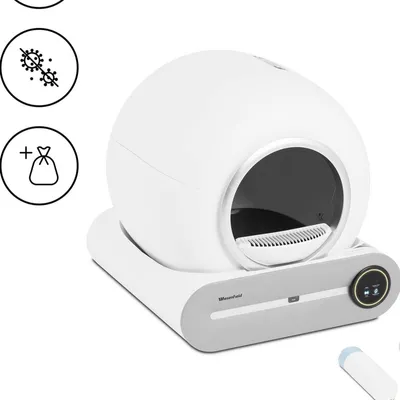 Produktbild von Expondo Wiesenfield Selbstreinigendes Katzenklo - App-Steuerung - Ø 25 cm Öffnung - Plasmasterilisation