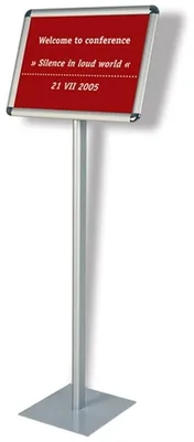 Produktbild von Franken Prospektständer Alu - A3, 125 cm, silber