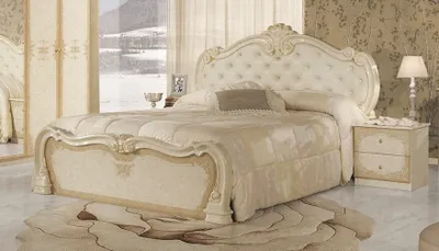 Produktbild von Bett Tolouse 160x200cm in Beige Gold Barock