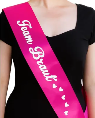 Produktbild von Oblique Unique Schärpe Team Braut JGA Junggesellinnenabschied Hen Party pink
