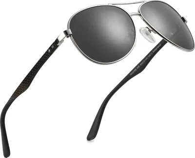 Produktbild von Polarisierte Retro Pilotenbrille UV400 Schutz Rahmen Kohlefaser Metall - ZENOTTIC