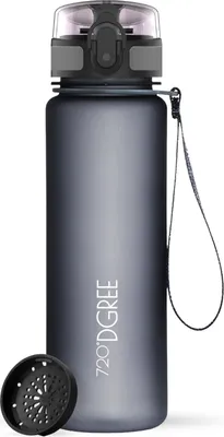 Produktbild von 720°DGREE Trinkflasche uberBottle softTouch mit Sieb stone gray 0,5l