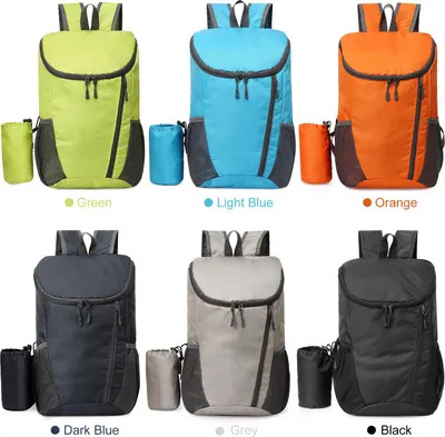 Image de Sac à dos léger et pliable de 20 litres, sac imperméable pour le vélo, le camping, l'escalade, la randonnée, les voyages, l'école