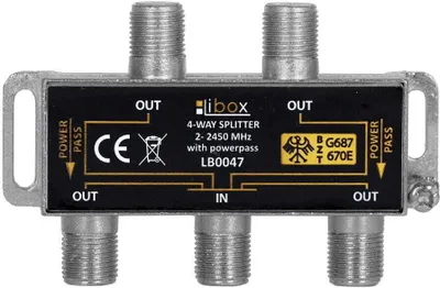 Zdjęcie produktu dla Vayox Rozgałęźnik Sygnału Splitter VA0199 | F-4W do TV / Satelity