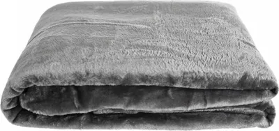 Produktbild von Kuschelige Decke 220x240 cm Fleecedecke Wohndecke aus Polyester Tagesdecke Anthrazit