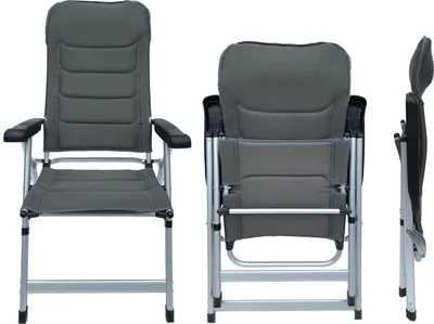 Produktbild von osoltus Alu Camping Klappsessel Soft Touch 3D MESH AIR Anthrazit