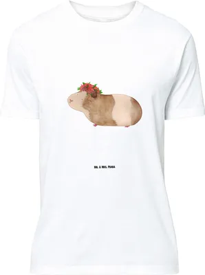 Produktbild von Mr. & Mrs. Panda Größe L T-Shirt Meerschweinchen Weisheit - Weiß - Geschenk, Lustige Sprüche, Wunderland, Spruch, Wunder, Shirt, Motivation, mit, Tshirt