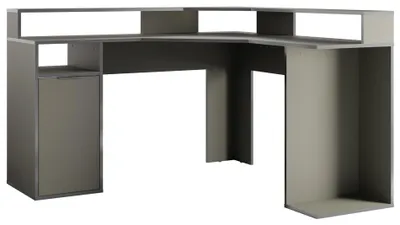 Immagine prodotto di Selsey Treeton - Scrivania angolare con 1 anta, colore grigio grafite, 139 cm