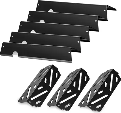 Produktbild von Flavorizer Bars and Heat Deflectors, 44cm Grill Replacement Part, for Weber Genesis ll 310 315 335 340, E/S 325s, ES/SX 325s, E/S 335, EX/SX/EPX-335 Grills, Porcelain-enameled Steel, 8 Pack