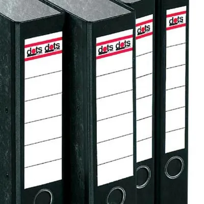 Produktbild von dots 624622 10x Ordneretiketten weiß für 5,0 cm Rückenbreite