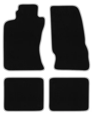 Produktbild von Fußmatten Velours Schwarz/Silber für Toyota Celica VI 1993-2000 Set 4-tlg
