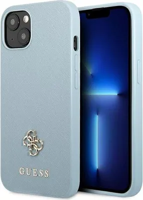 Produktbild von Guess GUHCP13SPS4MB iPhone 13 mini 5,4" blau hardcase Saffiano 4G Small Metal Logo Schutzhülle