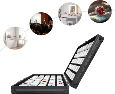 Produktbild von Diamant-Display-Box, Diamant-Vitrine, Ideales Geschenk Schmuck-Box-Container, Schwarz