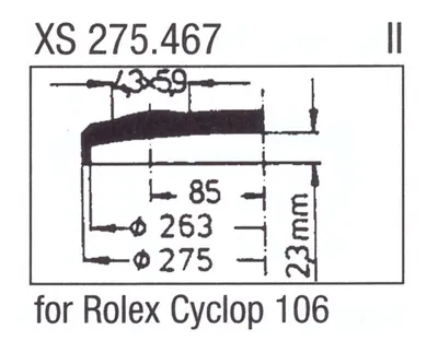 Obrázok produktu pre Glas XS 275.467 Stülpglas mit Lupe Kunststoff