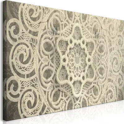 Produktbild von Wandbild Mega XXXL Mandala 250x125 cm Einteiliger XXL-Format Kunstdruck zur Selbstmontage Leinwandbilder moderne Bilder DIY Wanddekoration Wohnung Deko Orient f-A-0625-ak-e